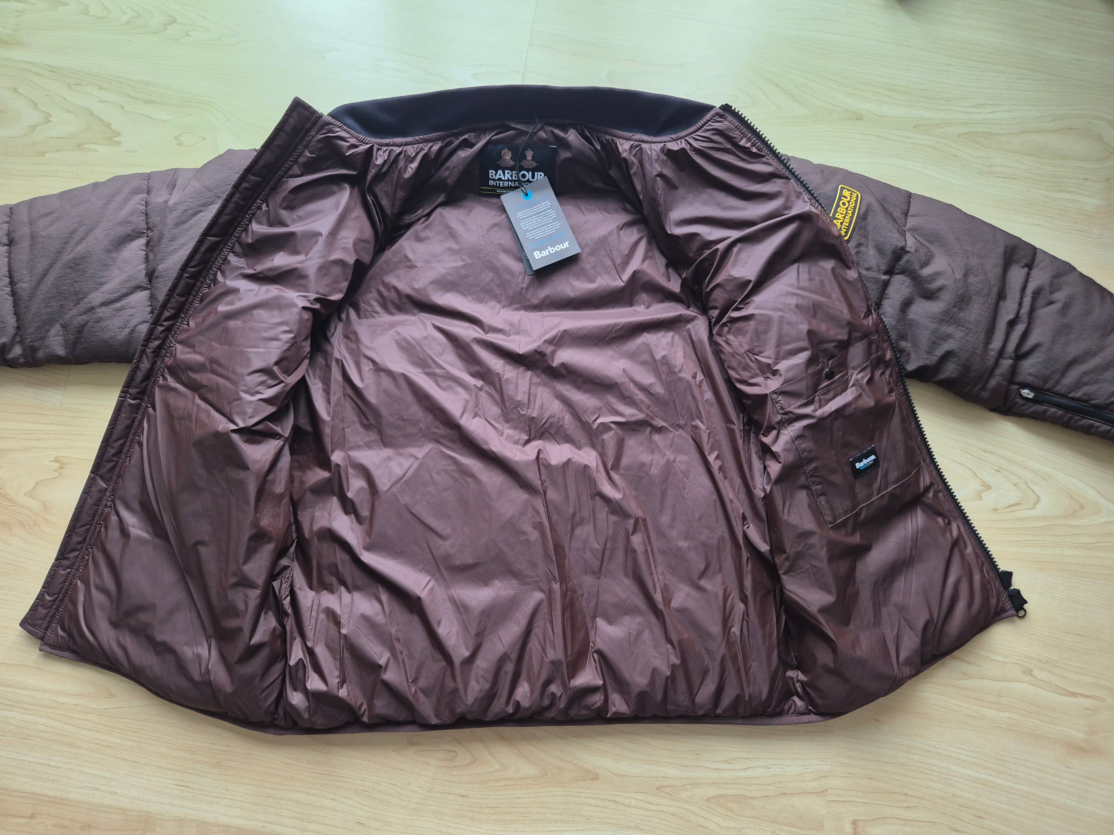 Barbour International Cluny Stepp-Bomberjacke, Schokobraun, Gr. S, Neu mit Etikett