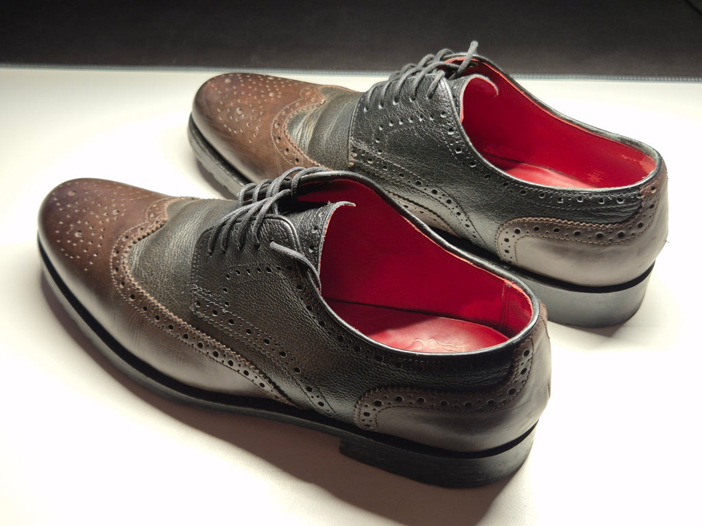 Wellensteyn Goodyear Welted Oxford Brogue Shoes EU 42 UK 8 Dark Brown Leather