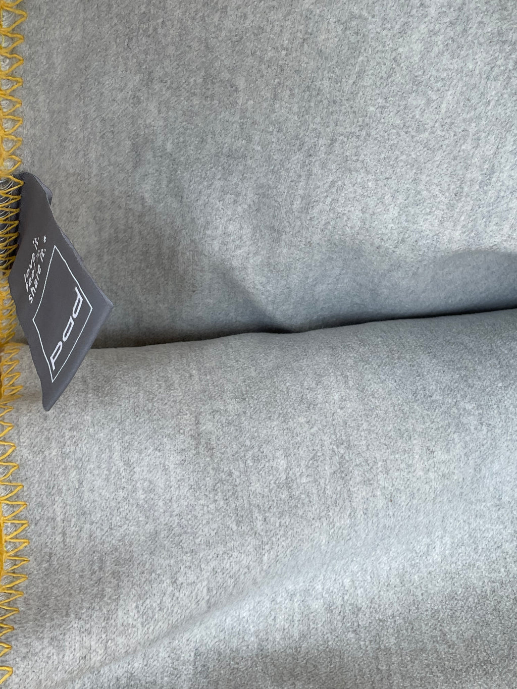 PAD Concept Reversible Blanket Yellow/Grey 145x175cm Cotton Blend Poor Condition