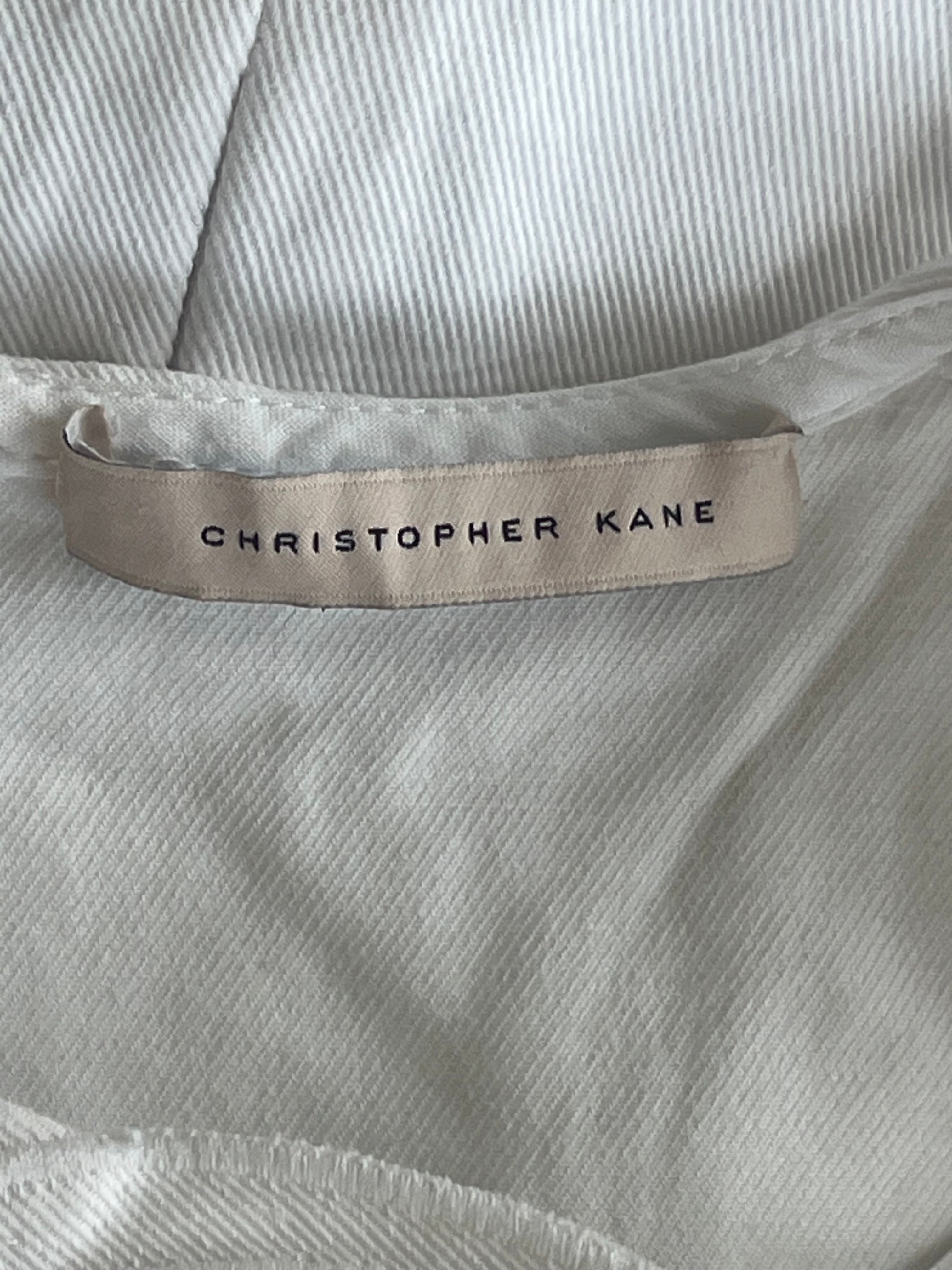 Christopher Kane Weißes Kleid mit Herz-Stickerei | US 10 / EU 42 | Wie Neu