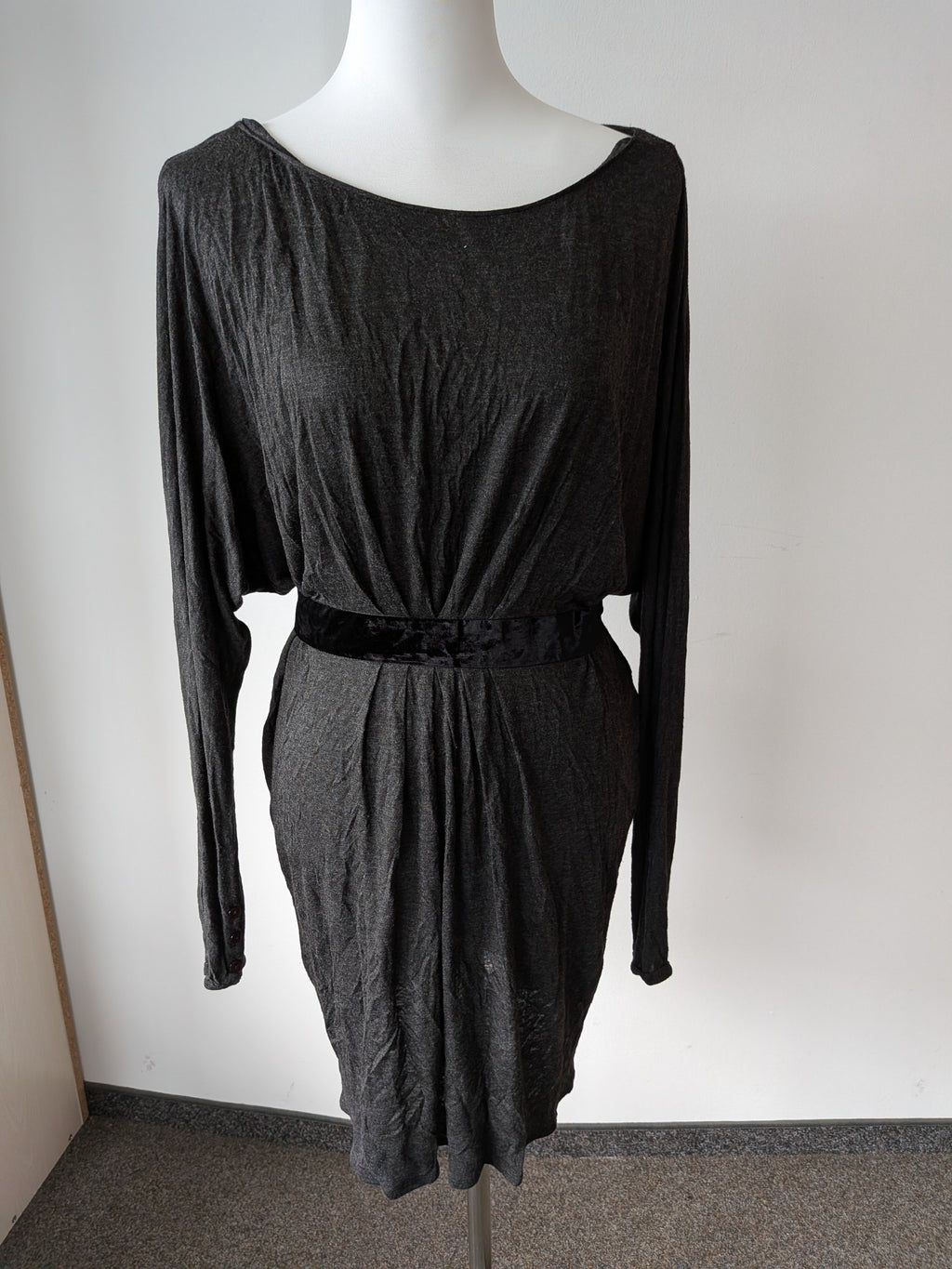 Stella McCartney Wickelkleid – Anthrazit/Schwarz, IT 42 (EU 38), Sehr gut