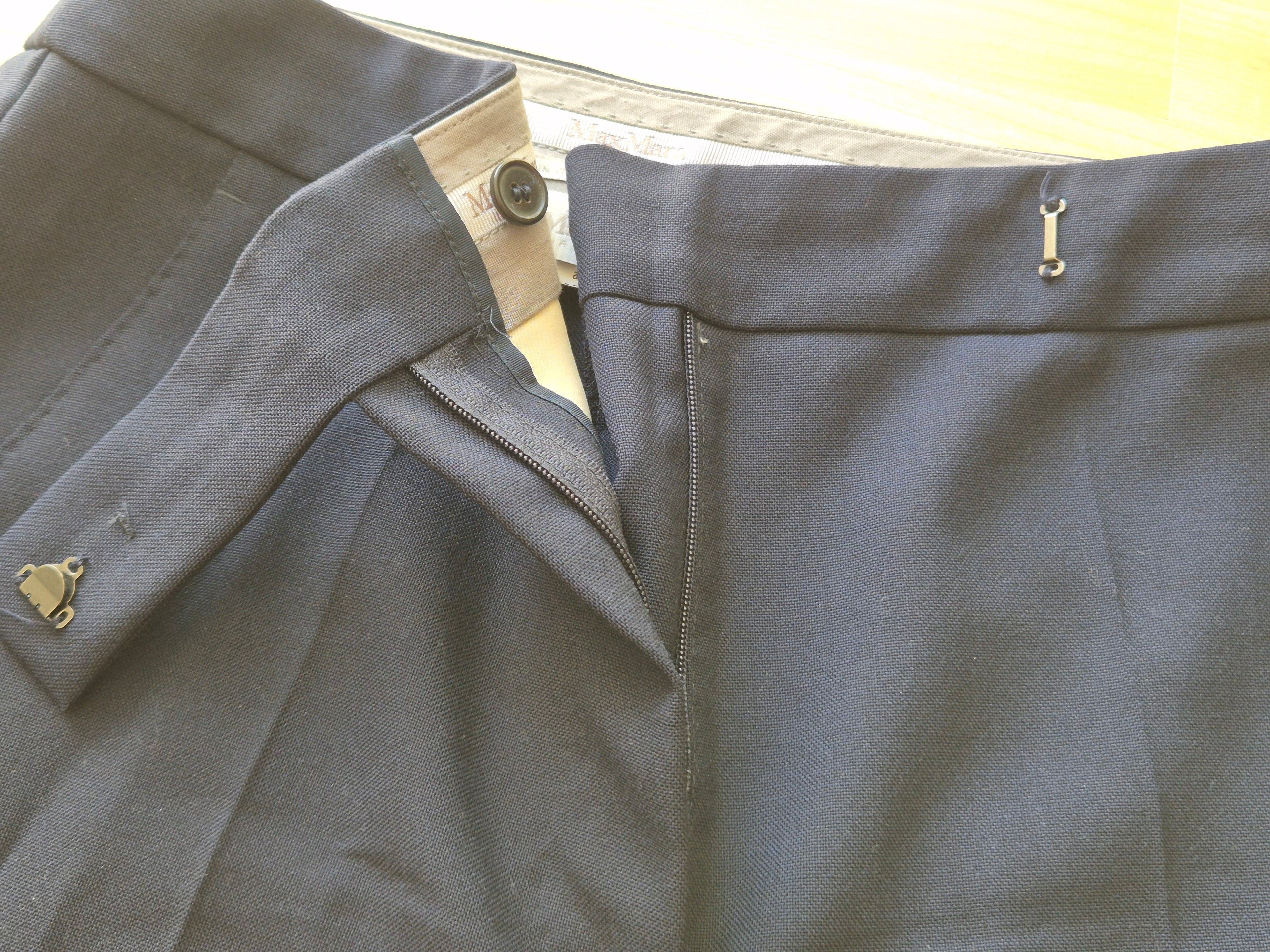 Max Mara ATELIER Navy Wool Trousers EU 38 | Very Good Condition