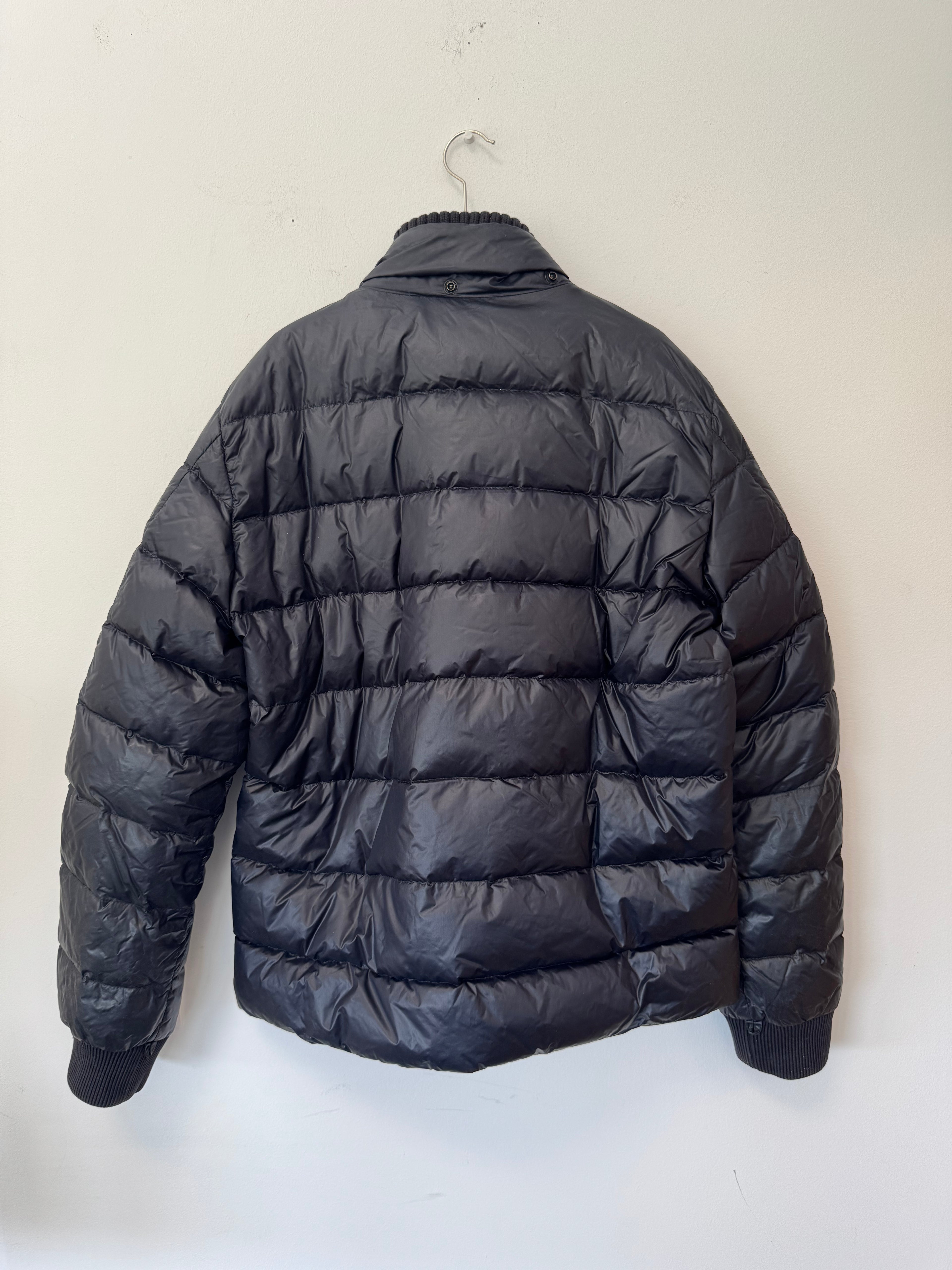 Moncler Maya Herren Daunenjacke Gr. 5 (L/XL) Schwarz – Sehr gut, Puffer, Strickkragen