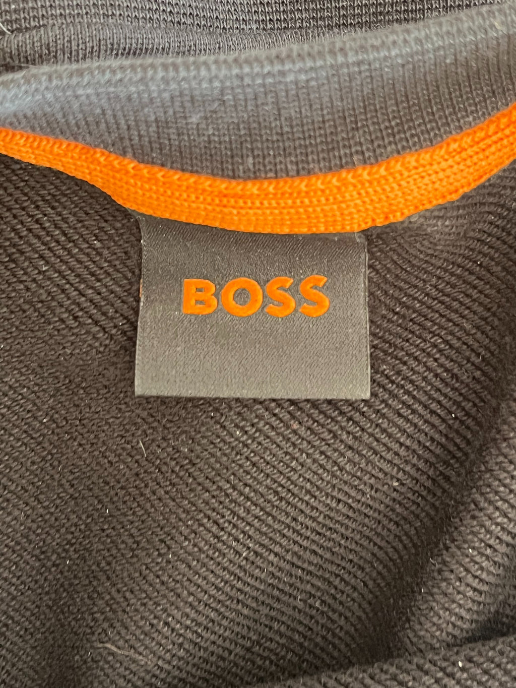 BOSS Logo Sweatshirt | Größe L | Schwarz | Orange Label | Guter Zustand