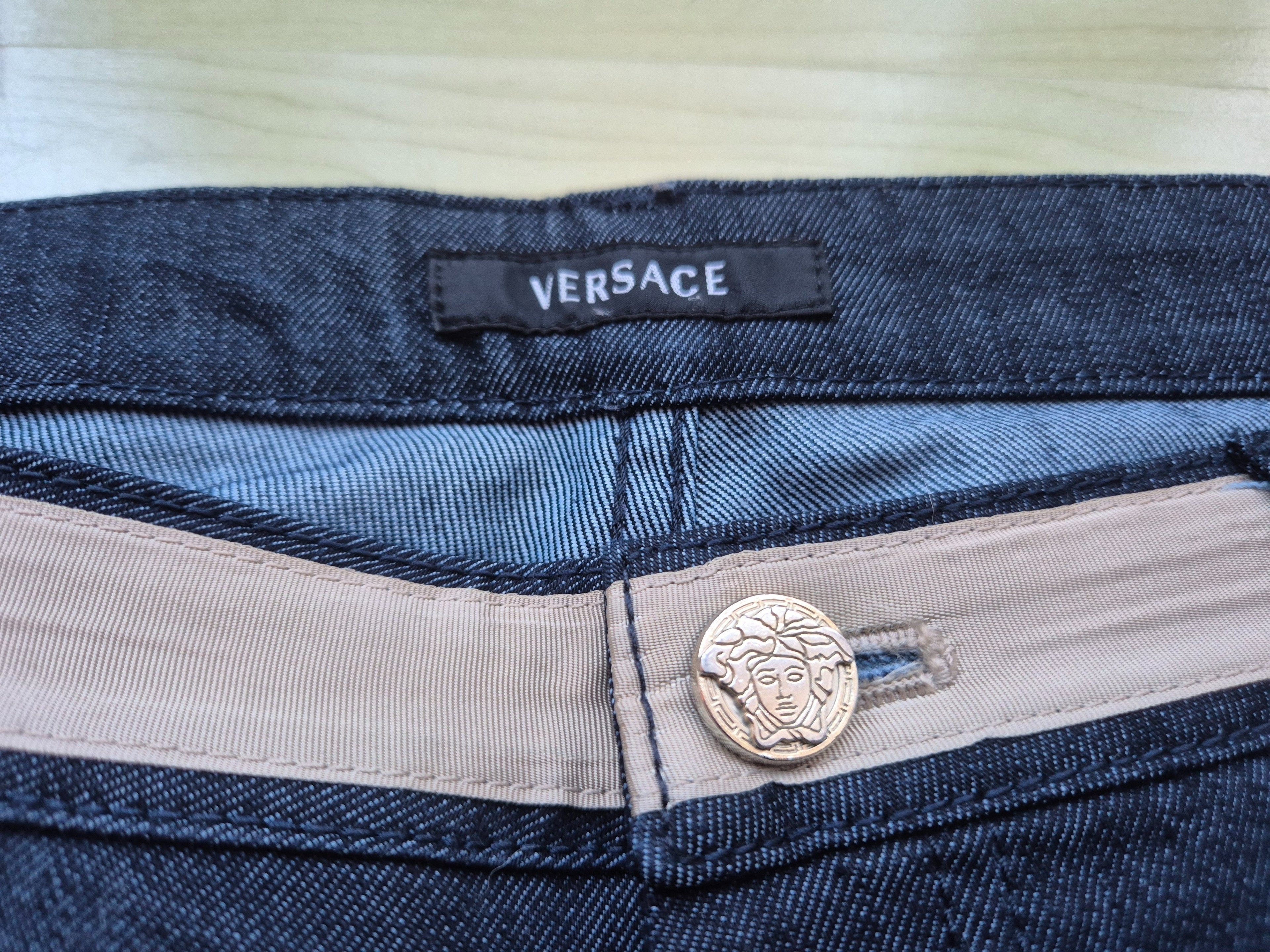 Versace Jeans Couture Kristall-Jeans – Dunkelblau, Größe 26, Wie Neu