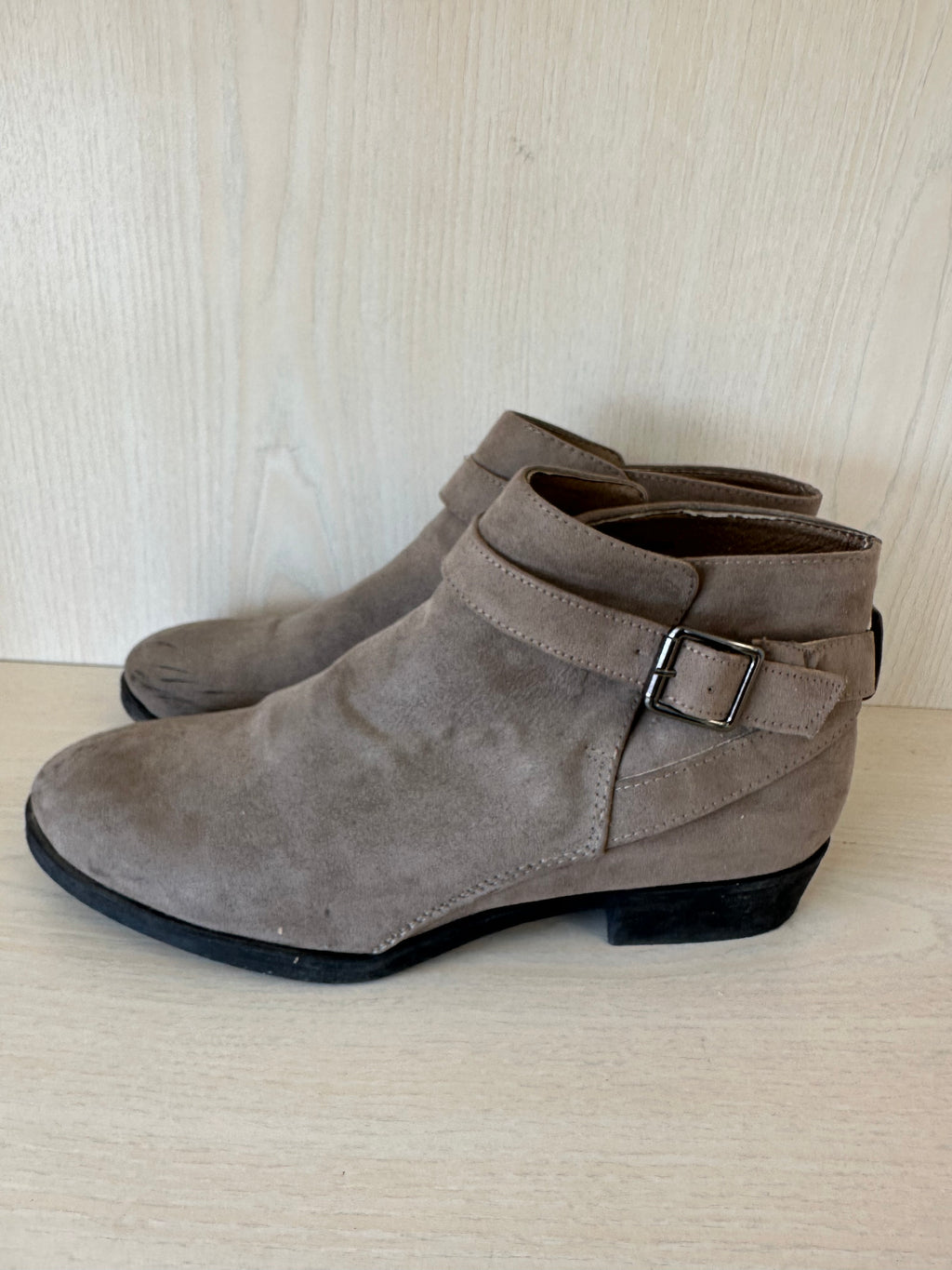 New Look „Carlos“ Wildleder-Stiefeletten, Gr. EU 42, grau, gebraucht