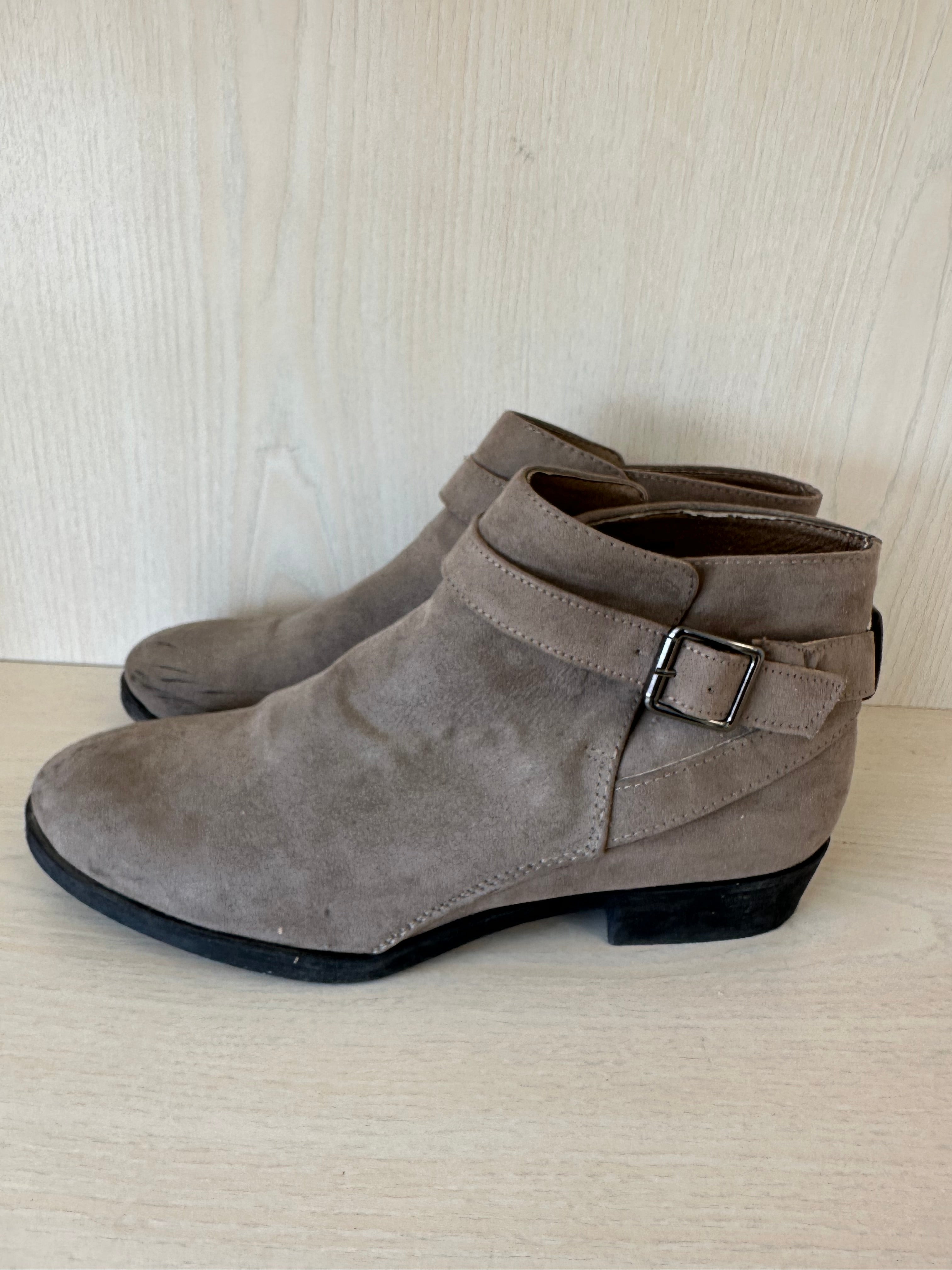 New Look „Carlos“ Wildleder-Stiefeletten, Gr. EU 42, grau, gebraucht