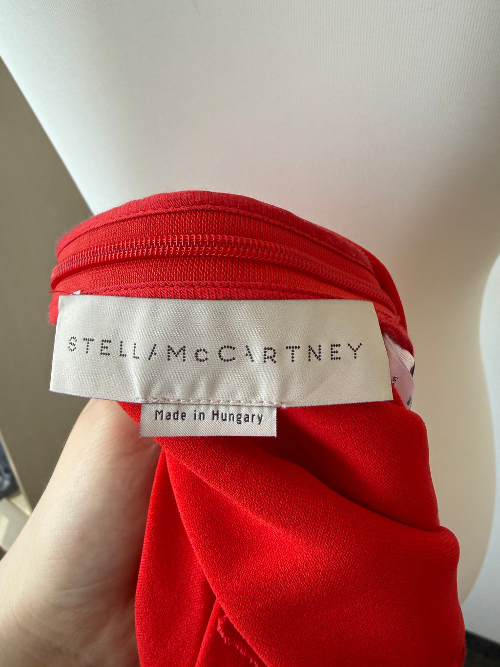 Stella McCartney Shiftkleid – Rot, EU 38, Sehr gut, mit Volants