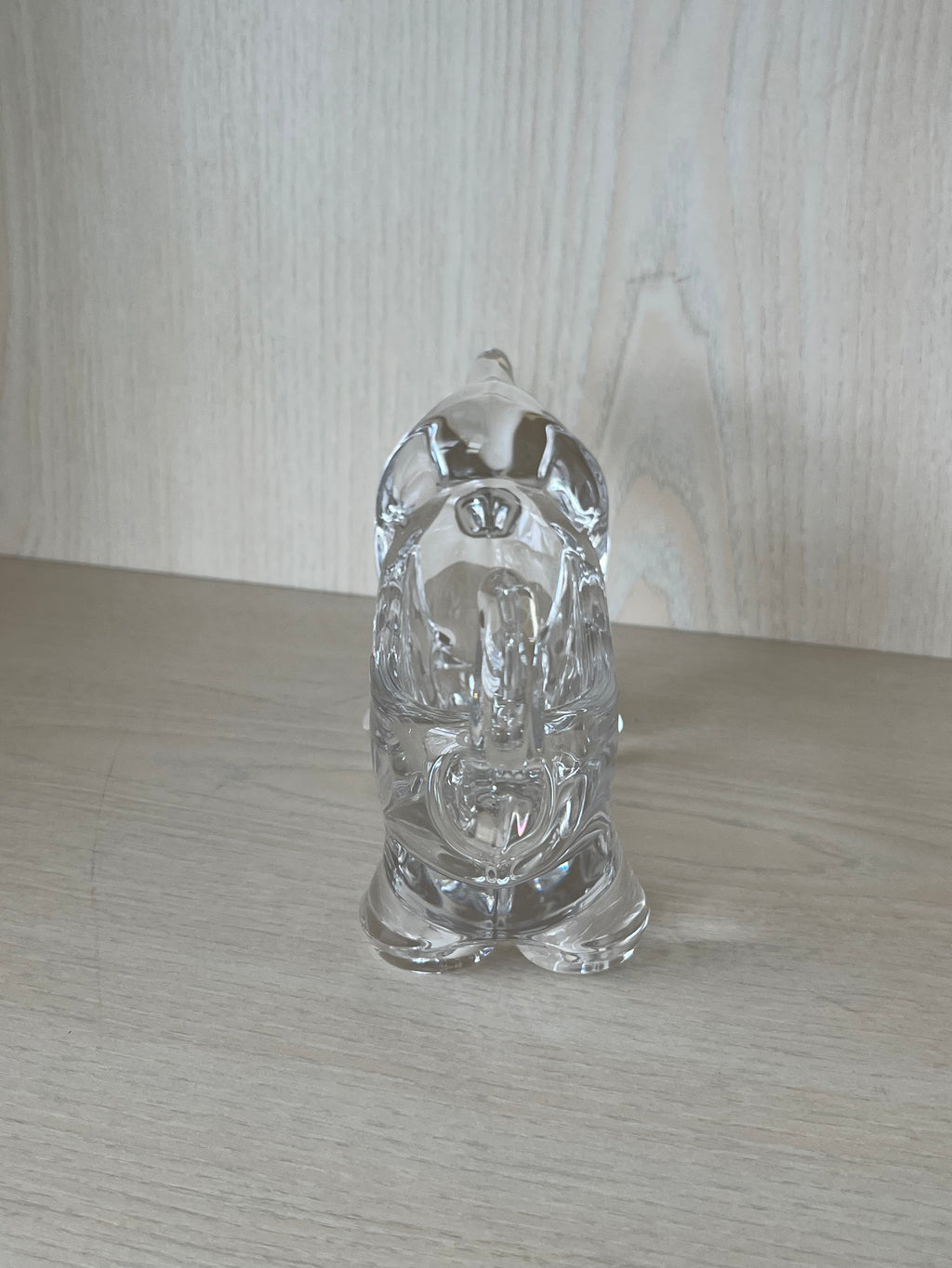 Art Vannes France Crystal Dachshund Dish, Signed, 23cm, Good Condition