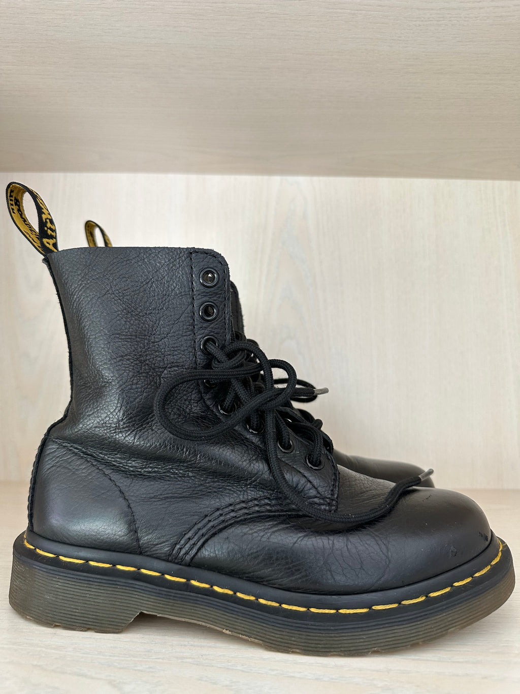 Dr. Martens 1460 Pascal Virginia Boots Black EU 36 Soft Leather Good Condition