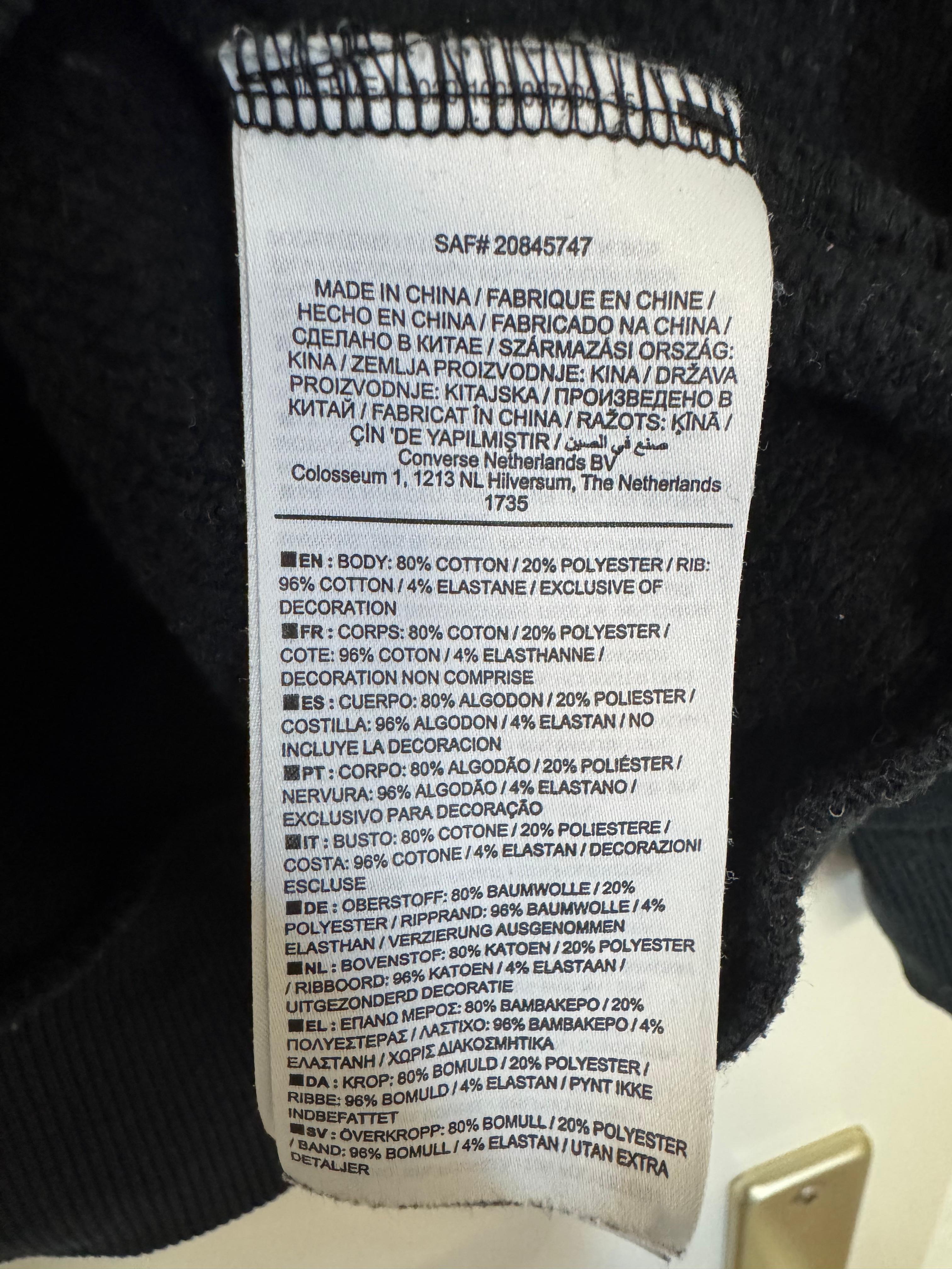 Converse Star-Chevron Crewneck Sweatshirt Schwarz Größe L, guter Zustand