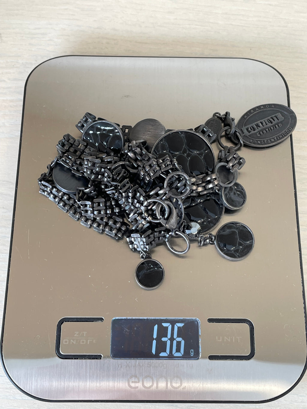 Konplott Certified Collection Statementkette Schwarz 46cm Sehr Gut