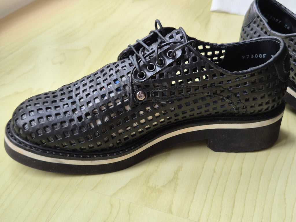 Paciotti 308 Madison Leather Shoes Black Size 36 Very Good Condition
