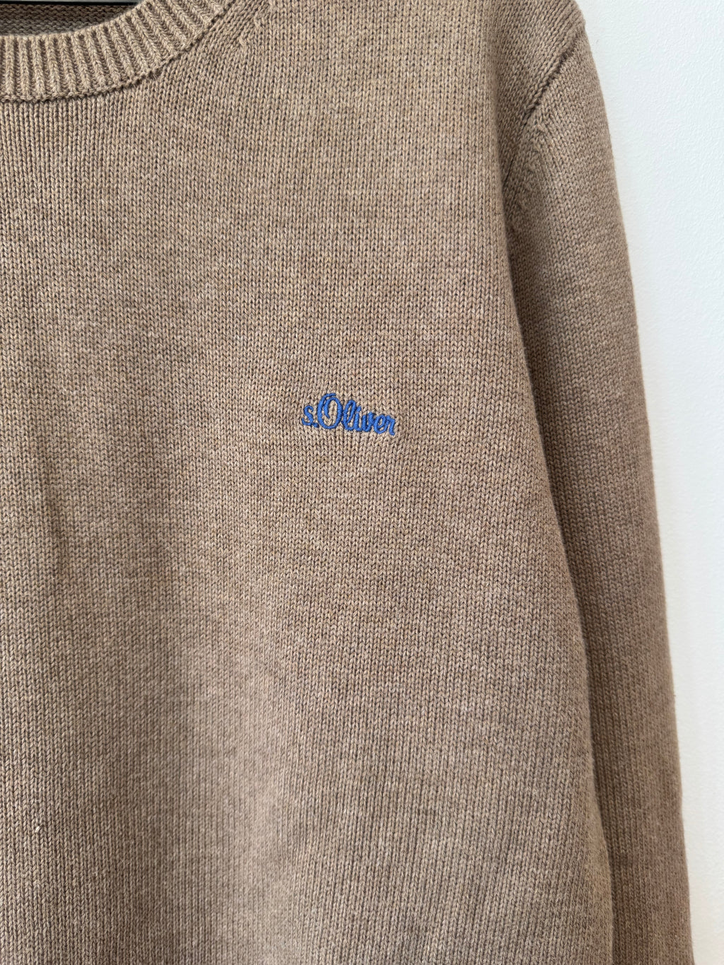 s.Oliver Crew-Neck Pullover Beige Size M – Very Good, 100% Cotton