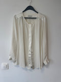 100% Seidenbluse von Nadine H, Größe 42/L, Off-White, guter Zustand