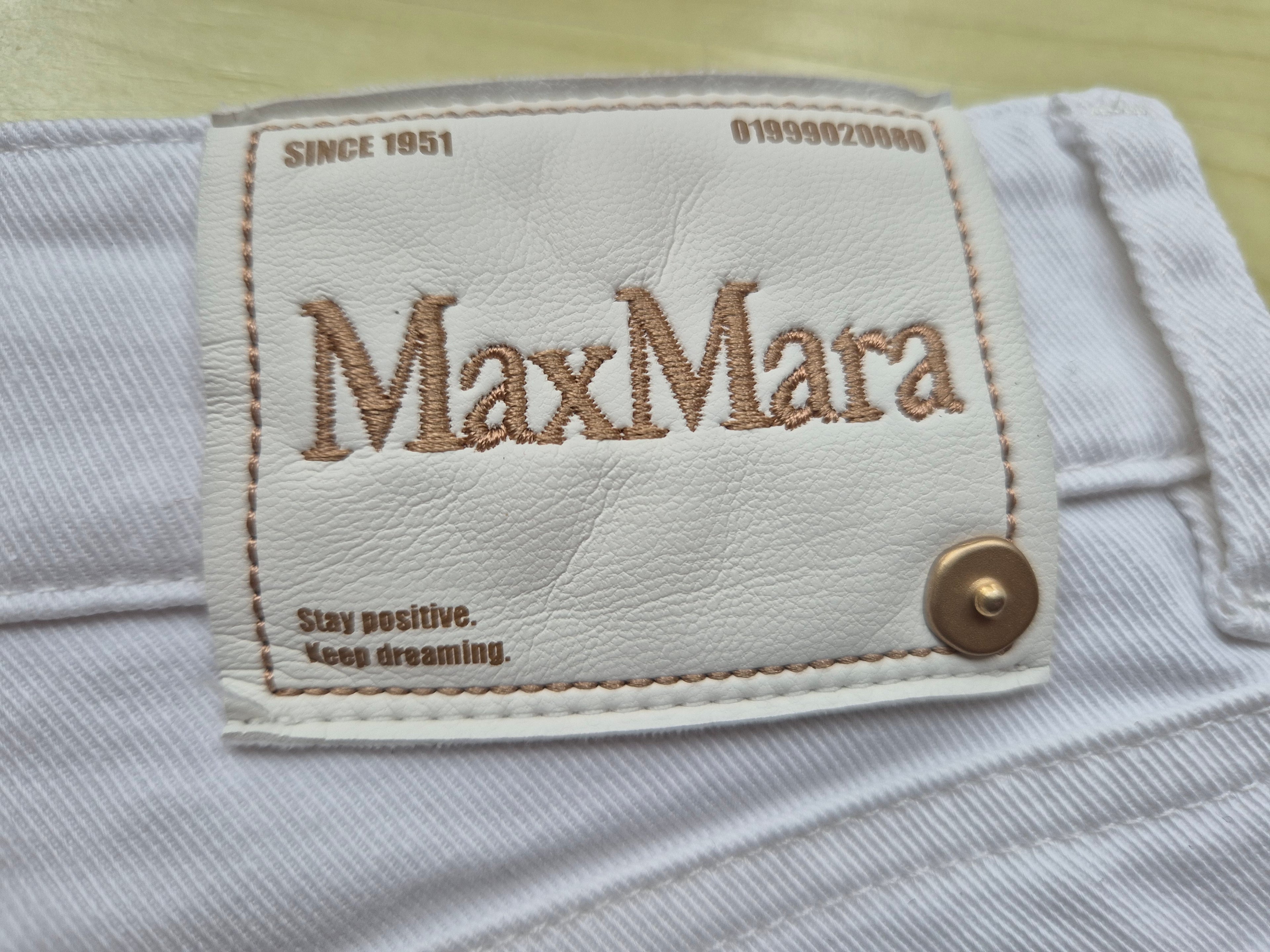Max Mara Weiße Capri Jeans | Baumwollmix Stretch | Sehr gut | Gr. 38