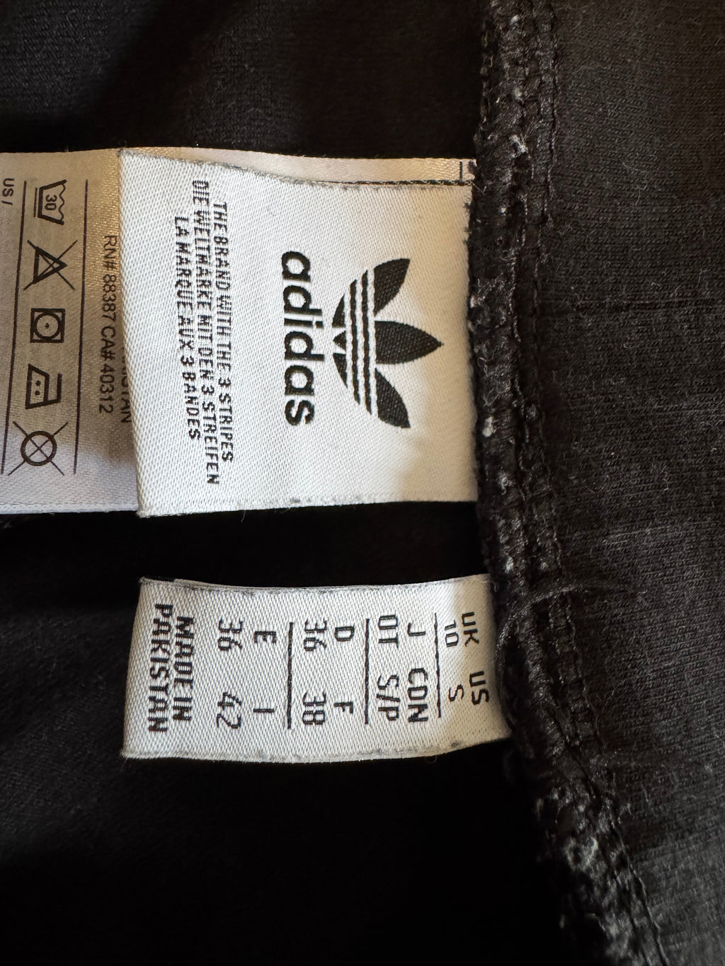 Adidas Originals 3-Stripes Leggings 36 S Schwarz/Weiß Zustand Gut