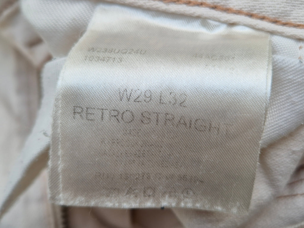 Wrangler Retro High-Rise Straight Jeans W29 L32 – Weiß, guter Zustand