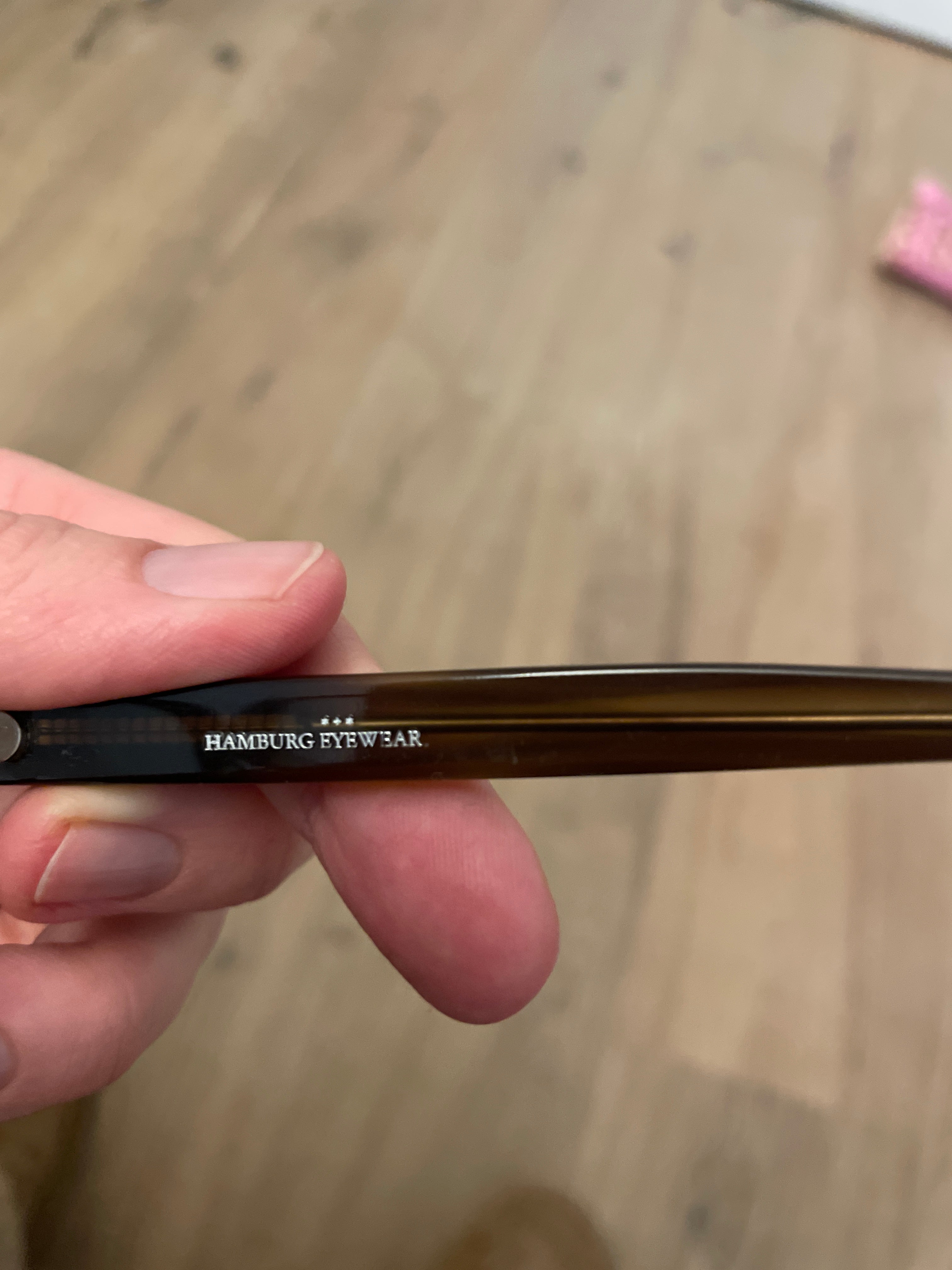 Hamburg Eyewear rectangular acetate eyeglasses, tortoise, very good condition