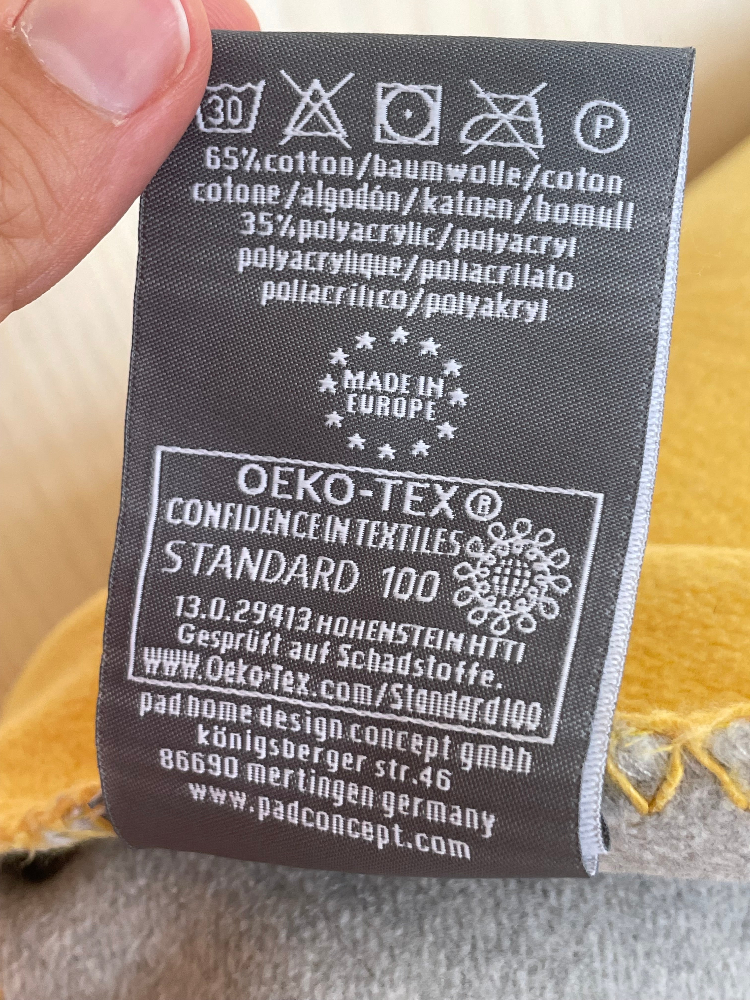 PAD Concept Reversible Blanket Yellow/Grey 145x175cm Cotton Blend Poor Condition