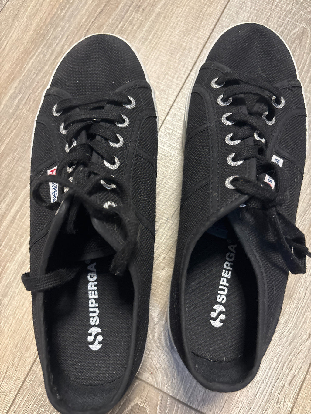 Superga 2790 Platform Sneaker Schwarz/Weiß EU 39 Sehr guter Zustand