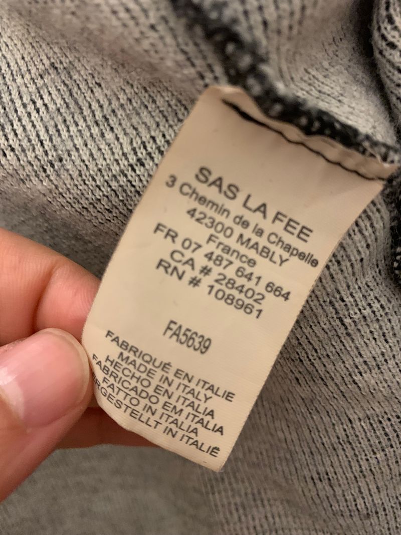 La Fée Maraboutée Strickcardigan Gr. 2 (M), Anthrazit/Hellgrau, Sehr gut