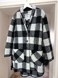 Woolrich „Gentry“ Mantel | S | Schwarz-Weiß Karo | Sehr gut