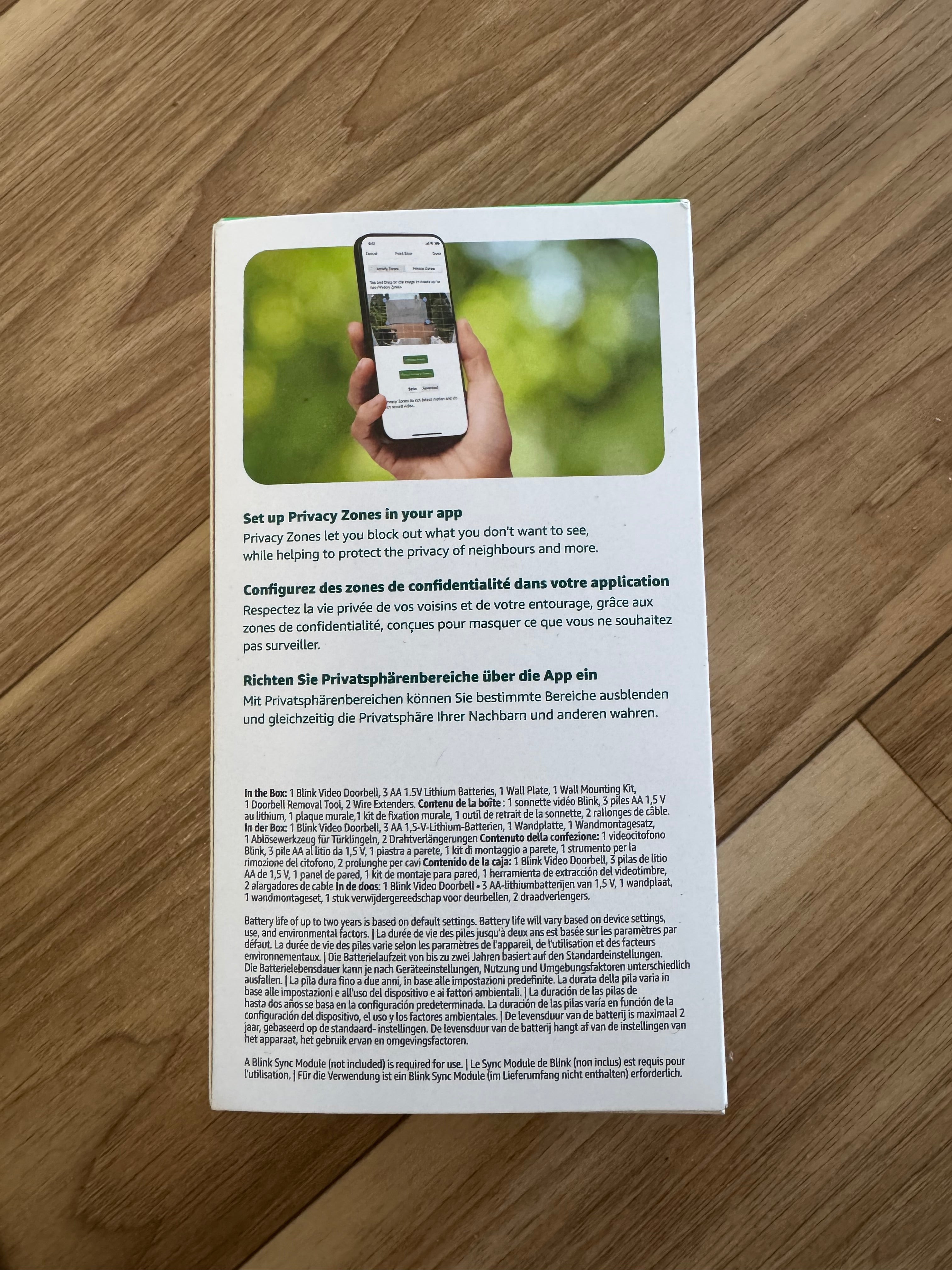Blink Video Doorbell – Schwarz, Neu & Versiegelt – kompatibel mit Alexa