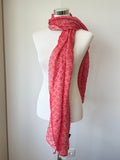 Marc Cain large scarf/wrap, red-white, very good condition