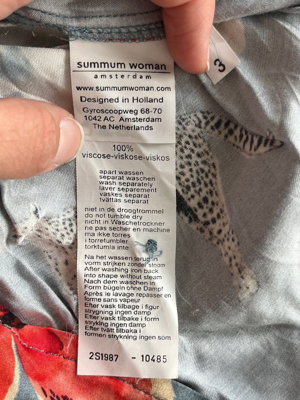 Summum Woman Bluse Gr. 36 – Blumen & Animalprint, Viskose, sehr gut