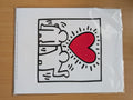 NEW Keith Haring “Two Figures with Red Heart” Poster MoMA A4 White/Red