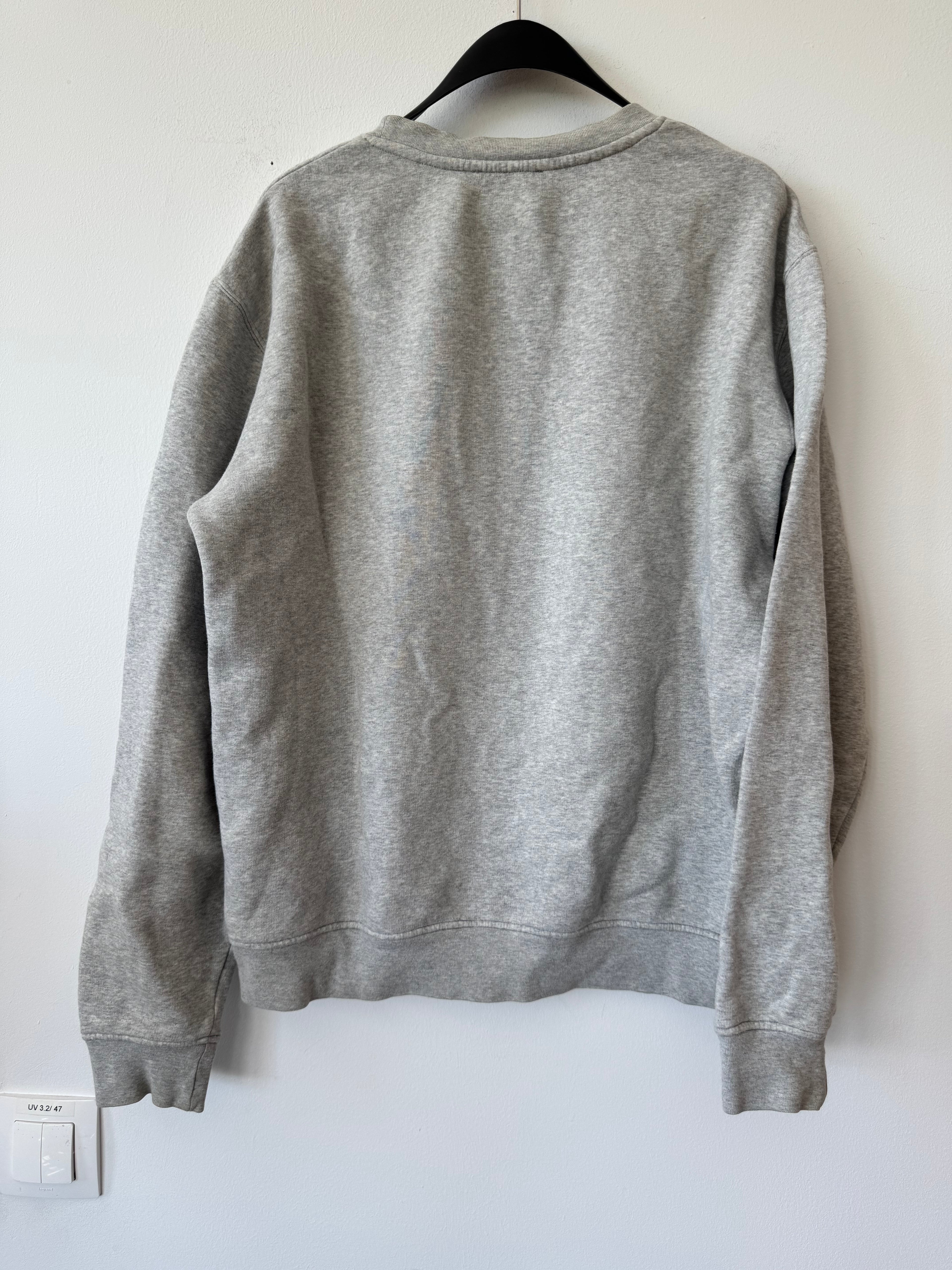 Wood Wood W Logo Sweatshirt Grau Größe S – Guter Zustand