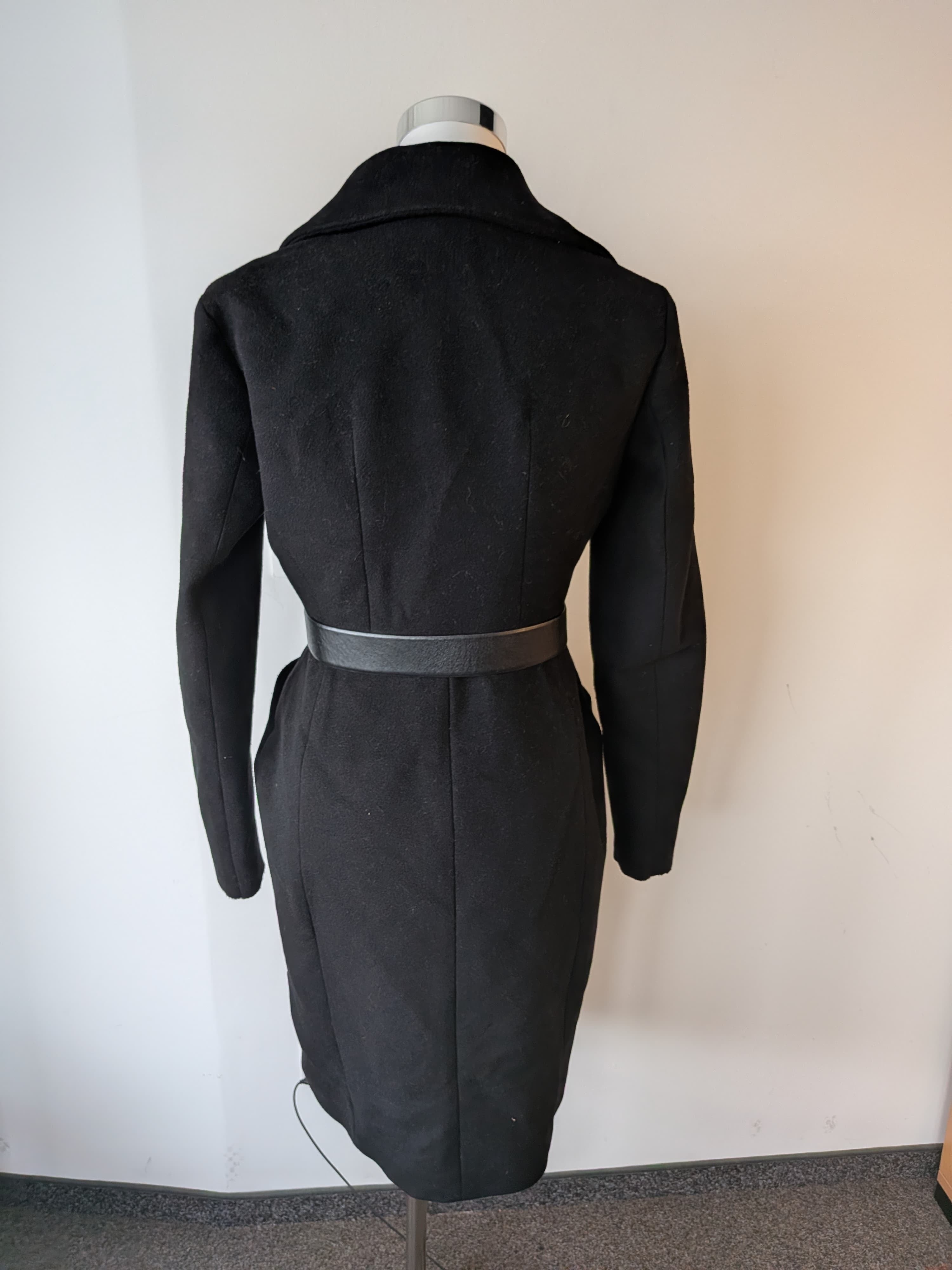 Weekend Max Mara Wollmantel, Schwarz, EU 36 – Gürtel inkl., Guter Zustand
