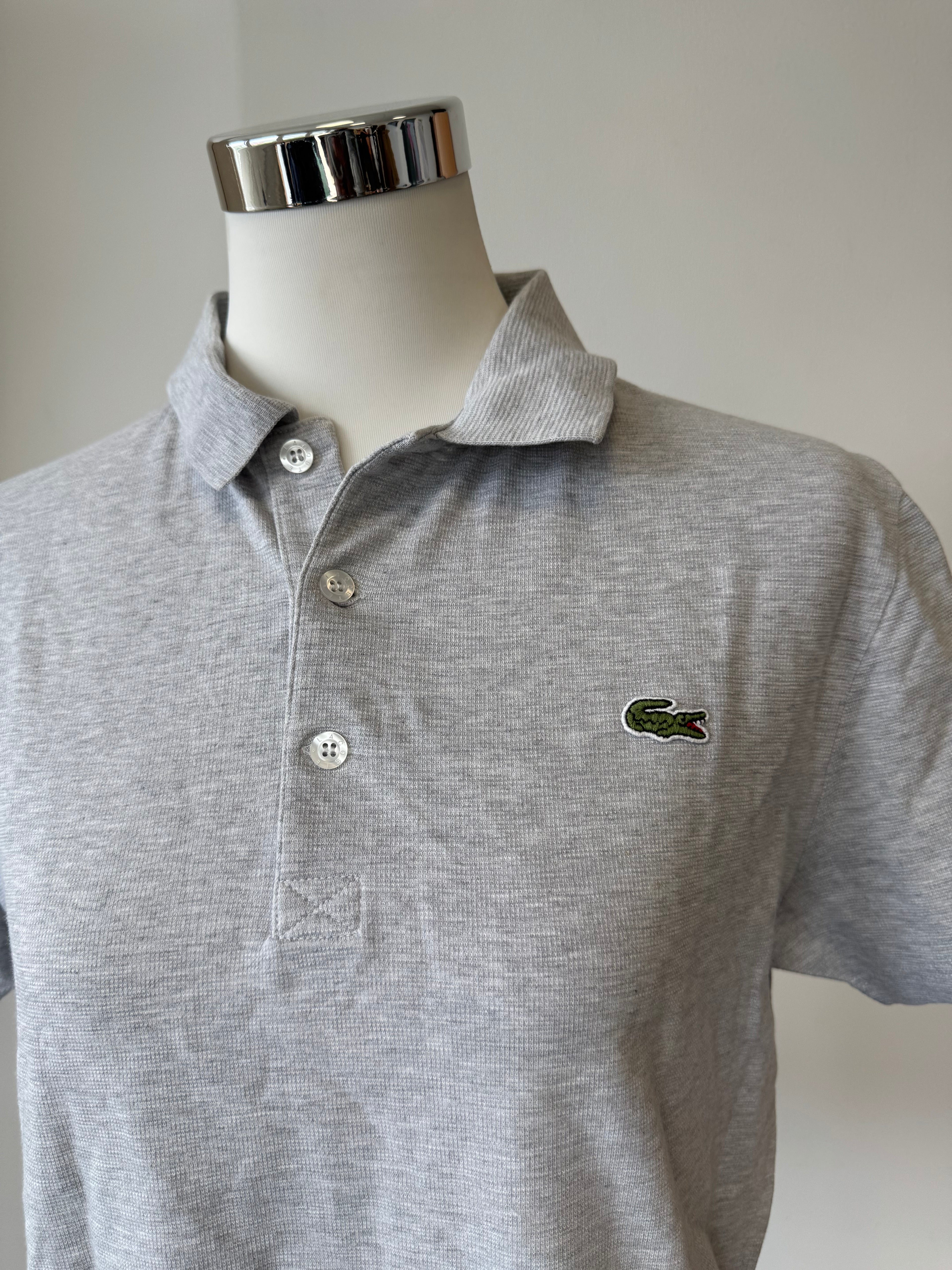 Lacoste Sport Slim Fit Polo Shirt Grey Size L – Like New