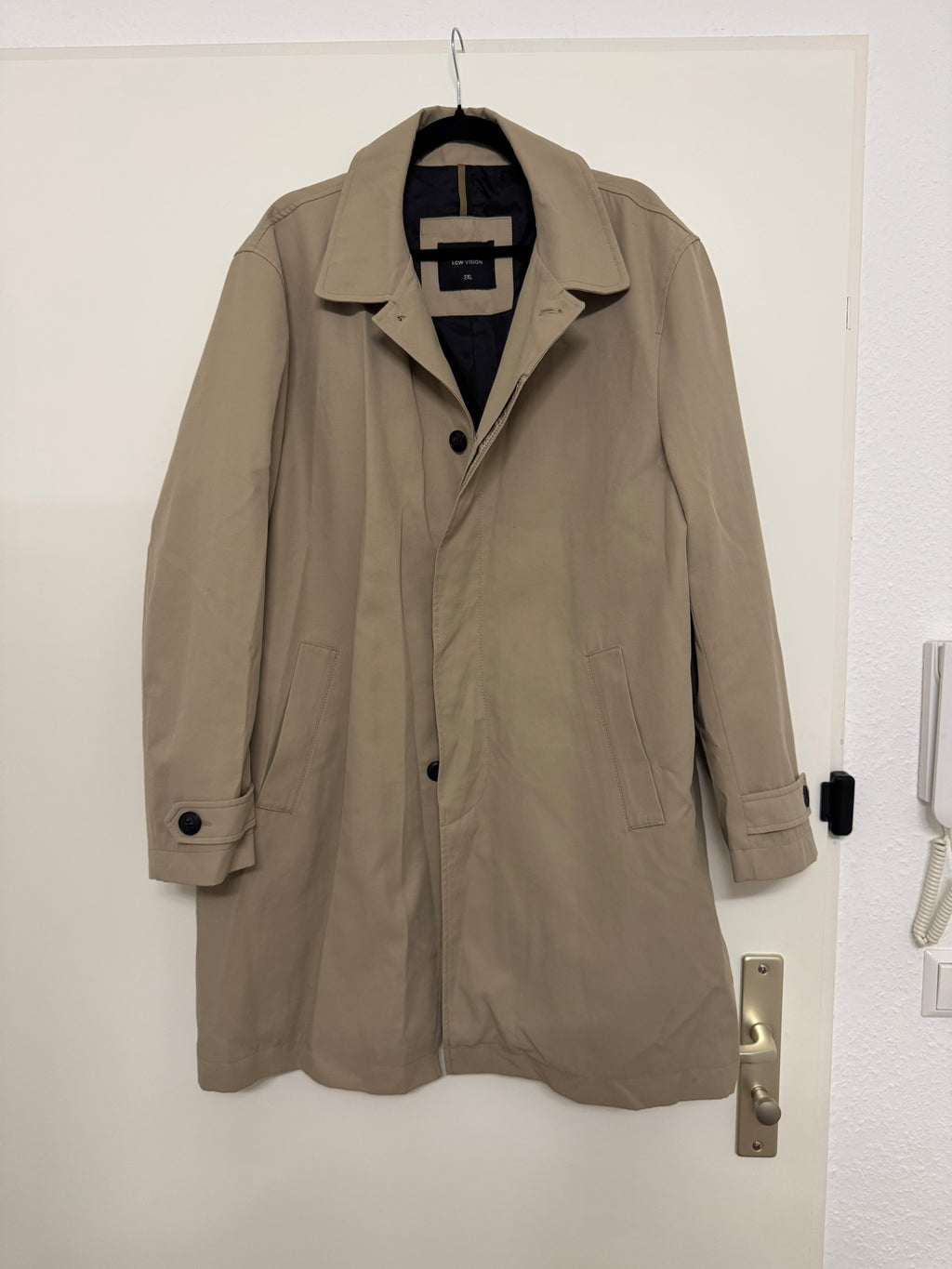 LCW Vision Men’s Car Coat 2XL Beige, Good Condition, Long Length