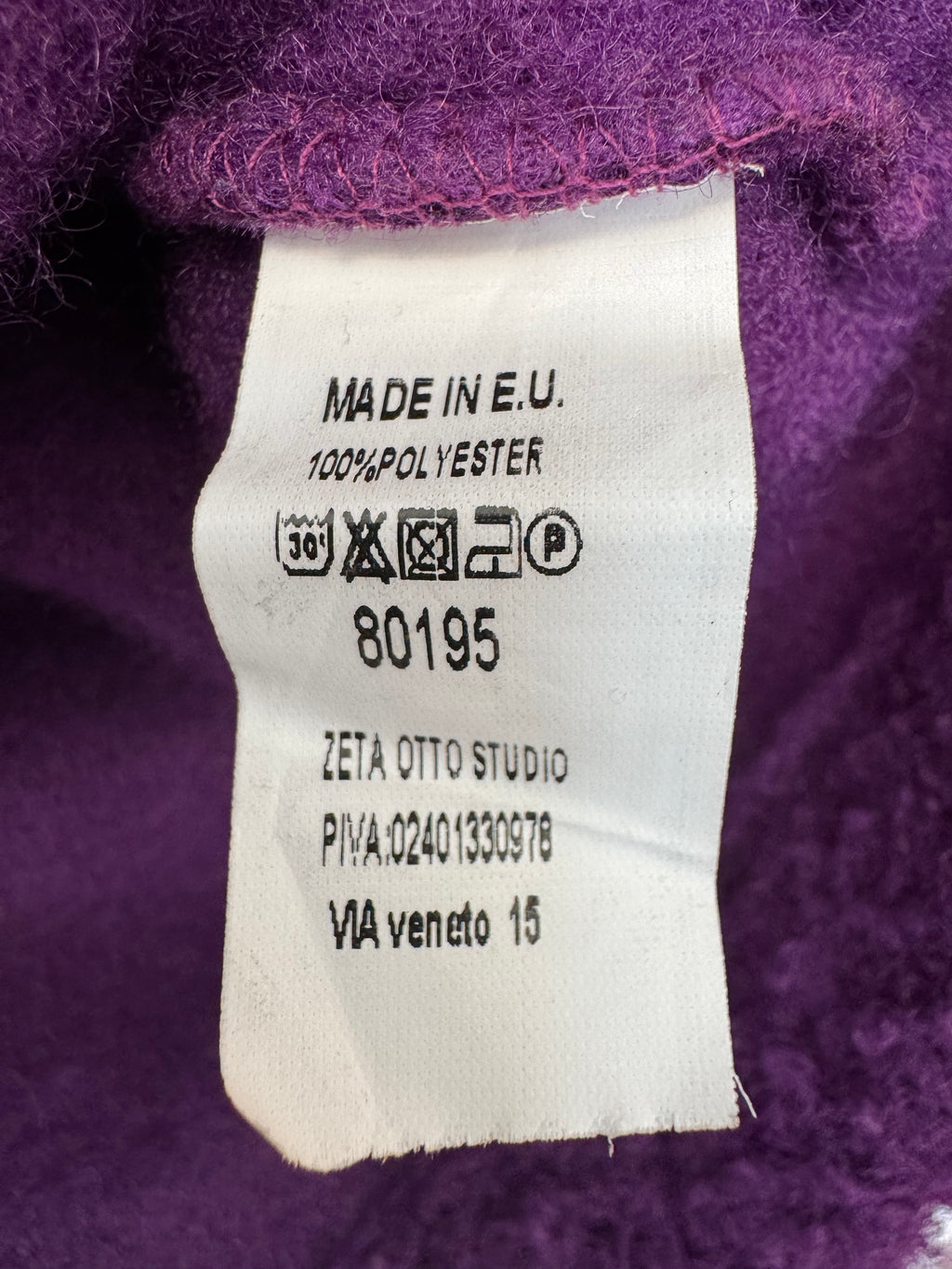 Purple Bouclé Overcoat by Zeta Otto Studio, Size M, Like New