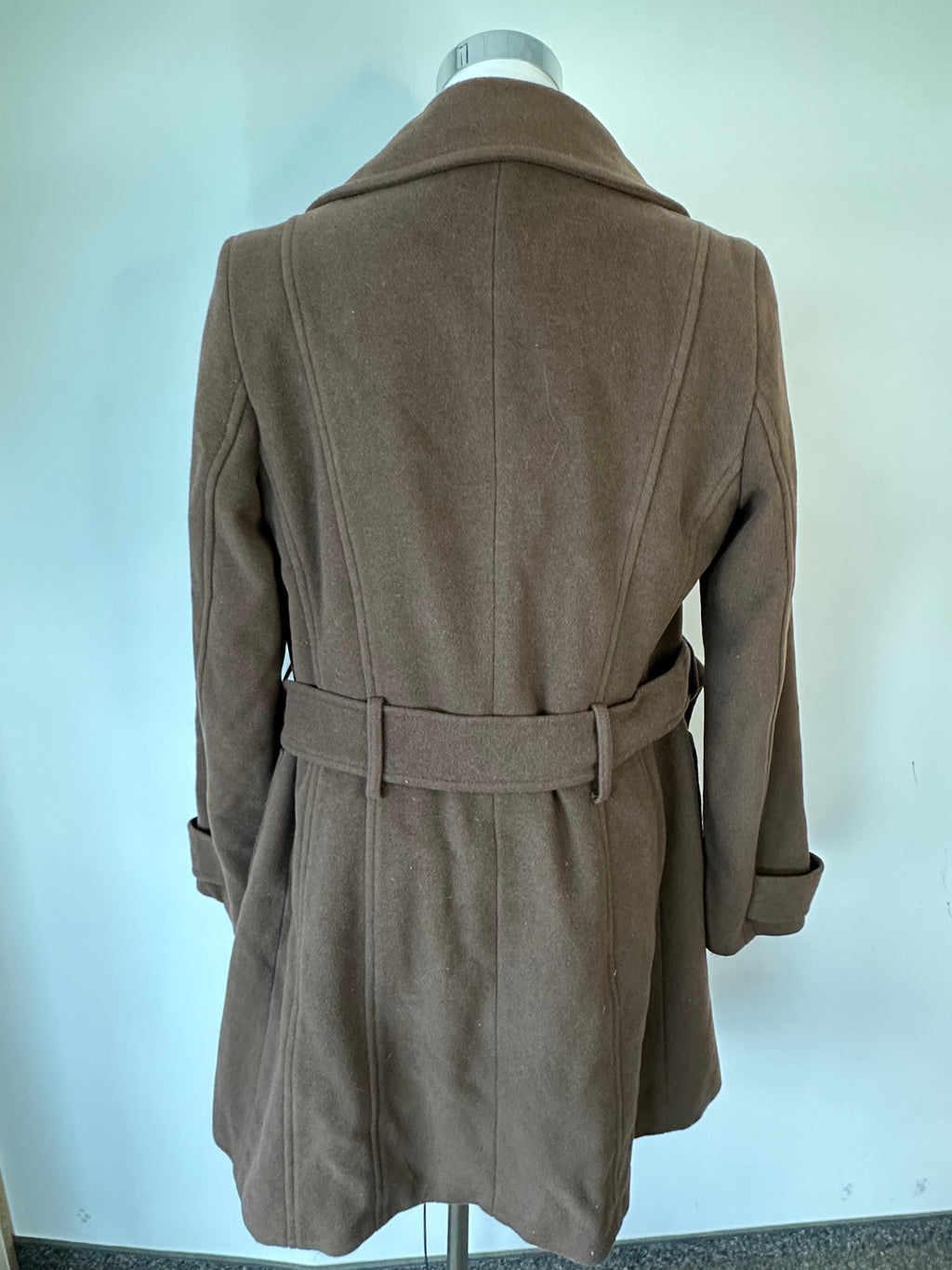 Hallhuber Basics Wollmantel – Dunkelbraun, Gr. 42, Sehr guter Zustand