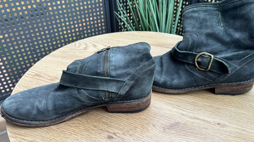 Fiorentini + Baker Eli Stiefel Grau Wildleder EU 40 | Zustand: Stark gebraucht