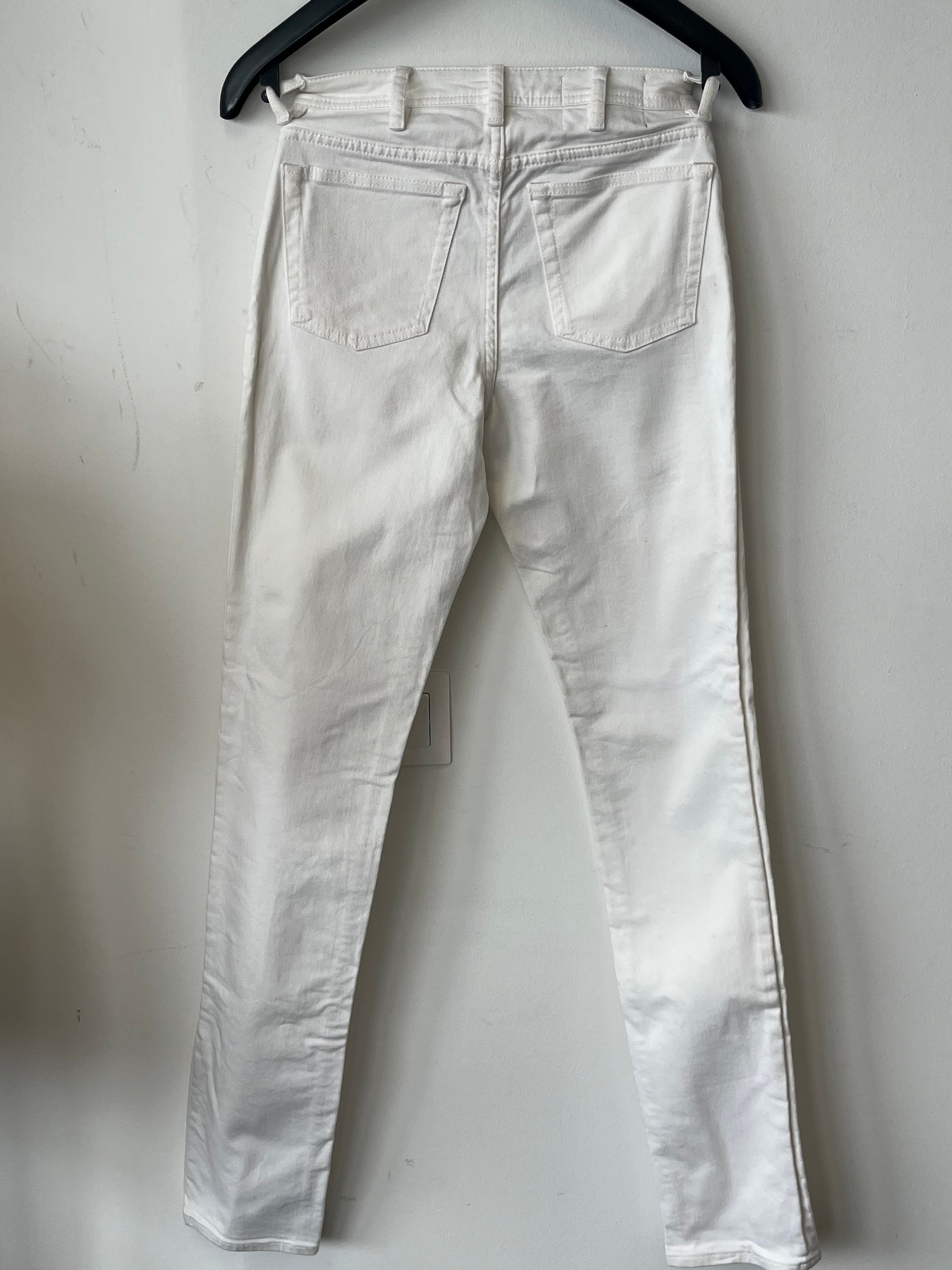Acne Studios Blå Konst South White Jeans 25/34 Weiß Baumwolle Guter Zustand