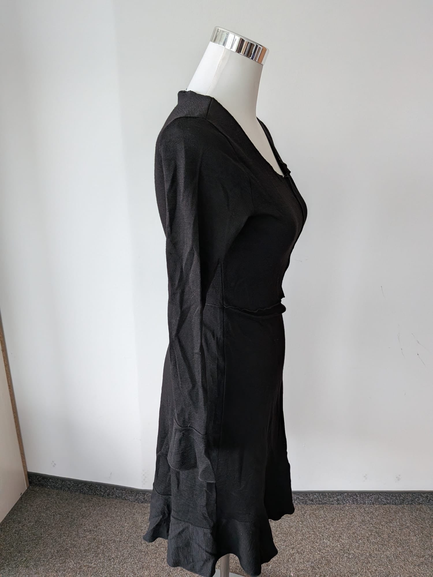 Elise Gug schwarzes Wollmischkleid, Gr. 38 (M), sehr guter Zustand