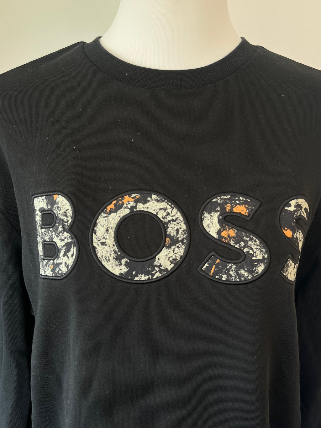 BOSS Logo Sweatshirt | Größe L | Schwarz | Orange Label | Guter Zustand