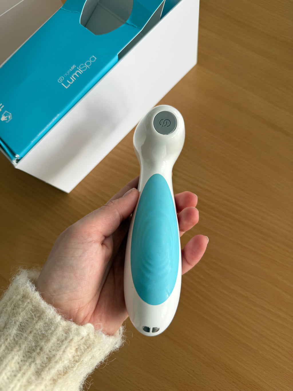 Nu Skin ageLOC LumiSpa Facial Cleansing Device White/Blue, Good Condition
