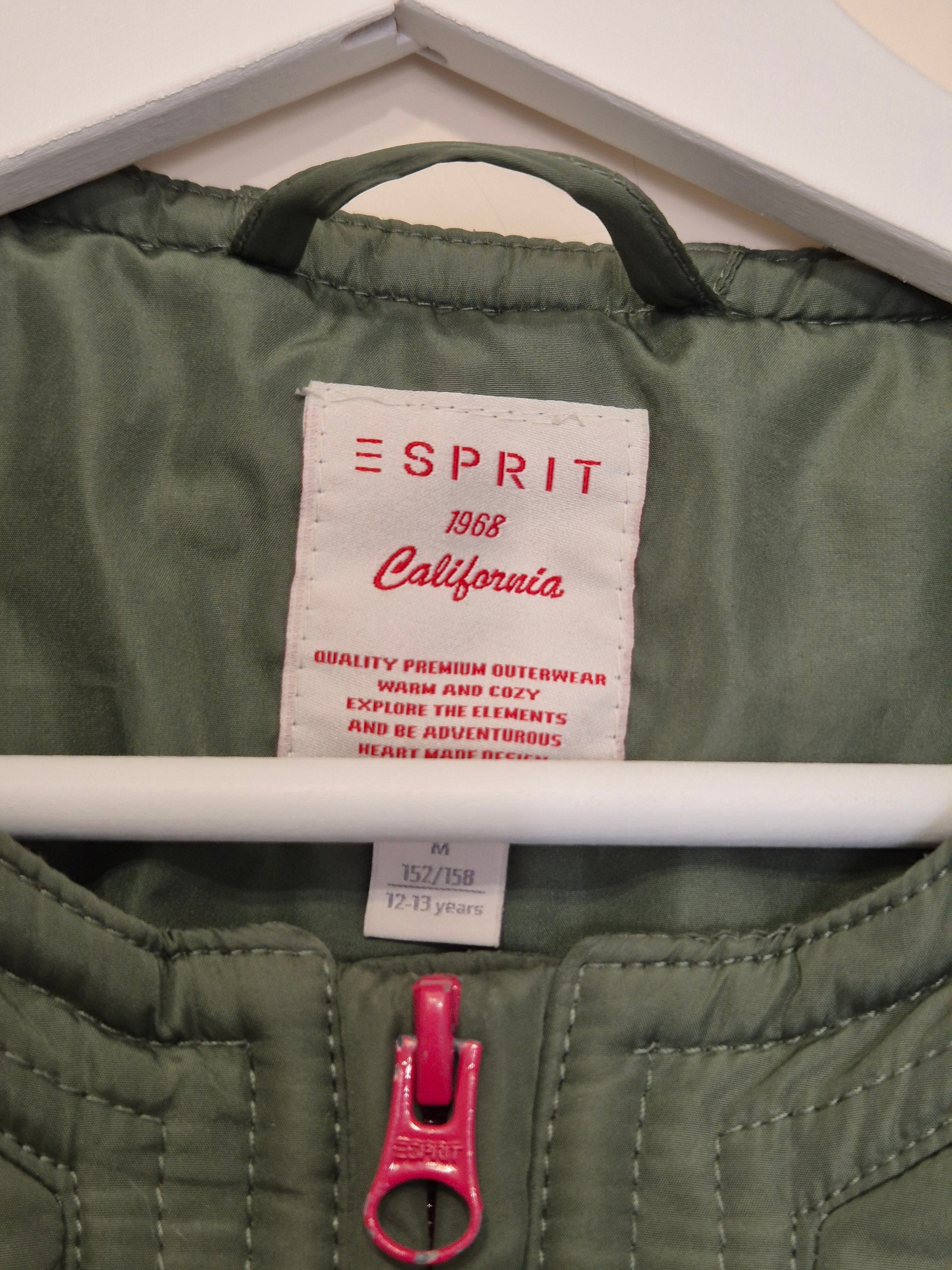Esprit Quilted Jacket M (152/158) Green – Poor Condition, Needs Sewing Inside