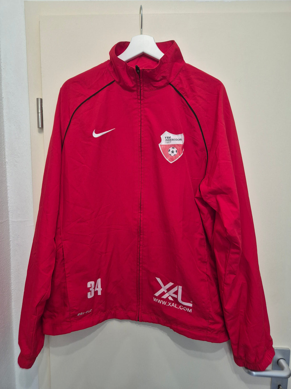 Nike Dri-FIT Team Trainingsjacke L Rot Sehr Gut Custom Print