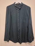Express City Shirt Silk Blouse, Medium, Navy Blue, Normal Use