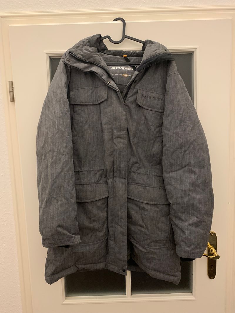 Everest Damen Winter Parka Grau Gr. 40 Polyester Sehr Gut