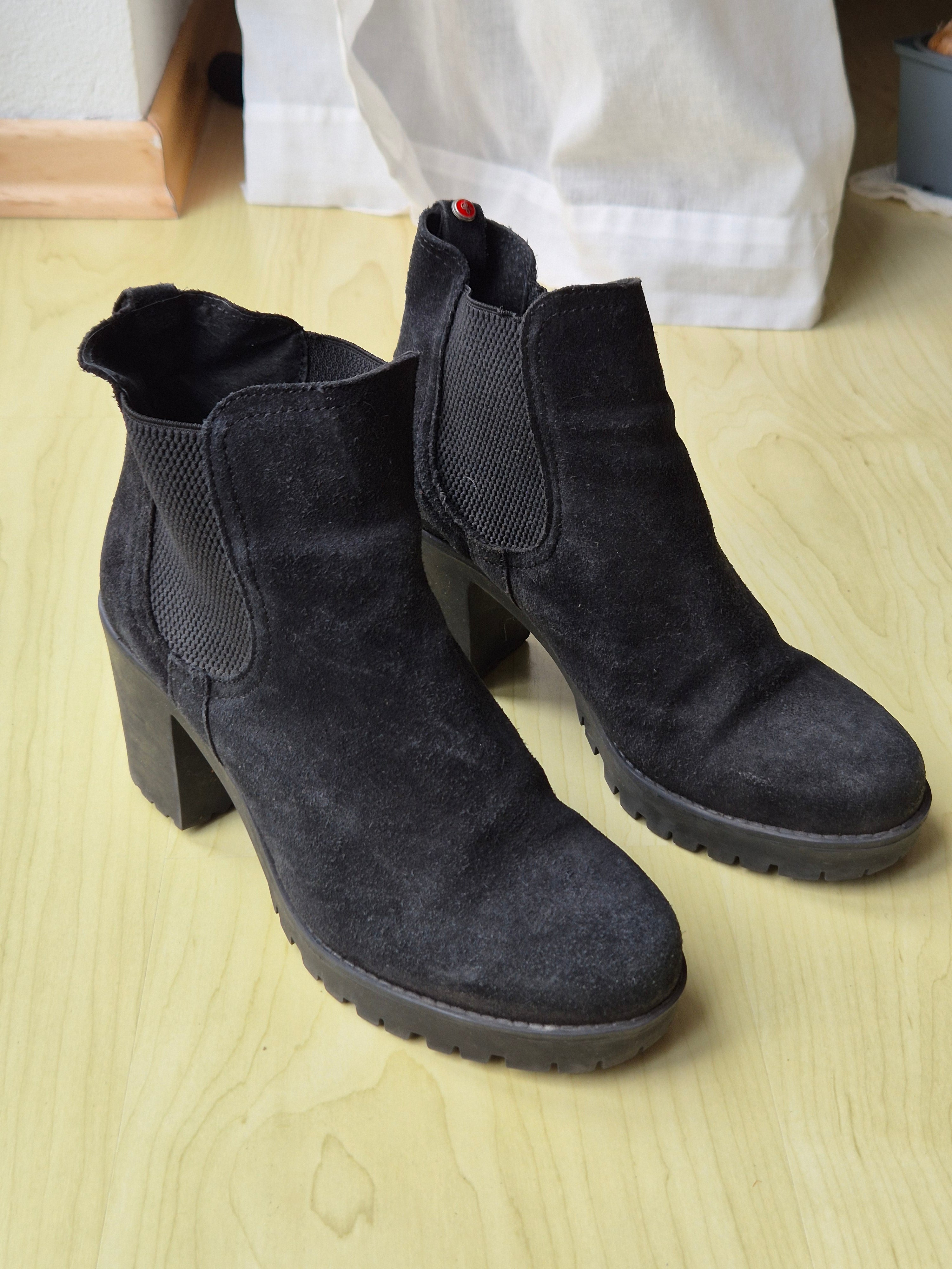 Sommerkind Damen Chelsea Boots 38 Schwarz Wildleder – guter Zustand