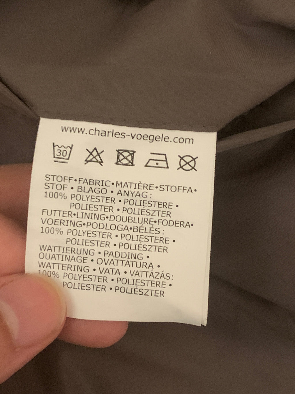 Charles Vögele Steppjacke Herren EU 46 Braun Nylon Sehr Gut