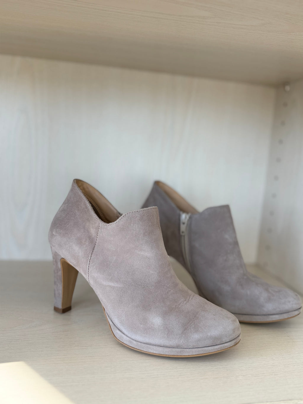 Paul Green Ankle Boots – Wildleder, Taupe, Gr. 38, Guter Zustand
