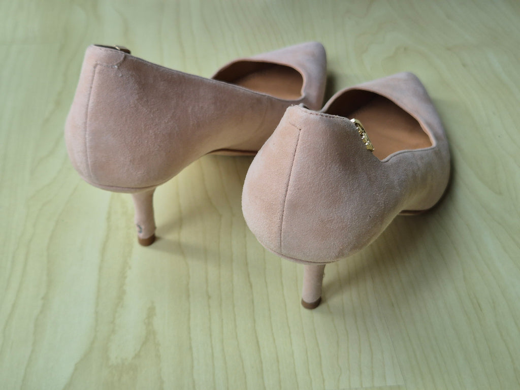 Tory Burch Emilia Pump 65mm Wildleder Beige EU 38 Gebraucht